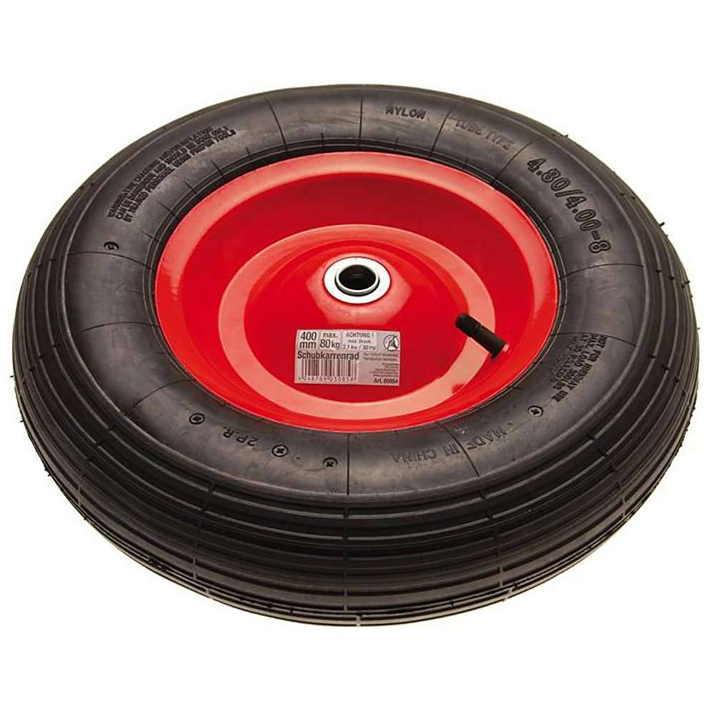 Luftrad - mit Kugellager - Stahlfelge - Profil Rille - Rad-Ø 400 mm - Tragkraft bis 150 kg