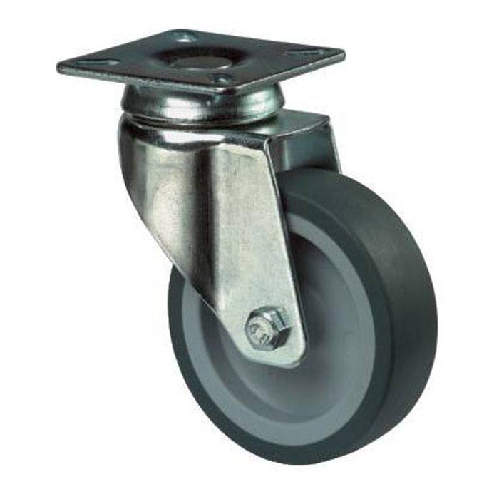 Apparate-Lenkrolle - Gummirad - Rad-Ø 50 mm - Bauhöhe 73 mm - Tragkraft 50 kg