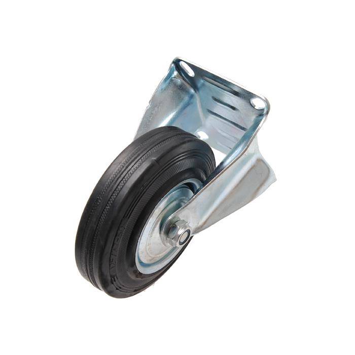 Bockrolle - mit Anschraubsockel - kugelgelagert - Rad-Ø 100 mm - Gesamthöhe 130 mm - Lochabstand 75 x 55 mm