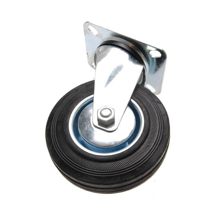 Lenkrolle - mit Anschraubplatte - kugelgelagert - Rad-Ø 100 mm