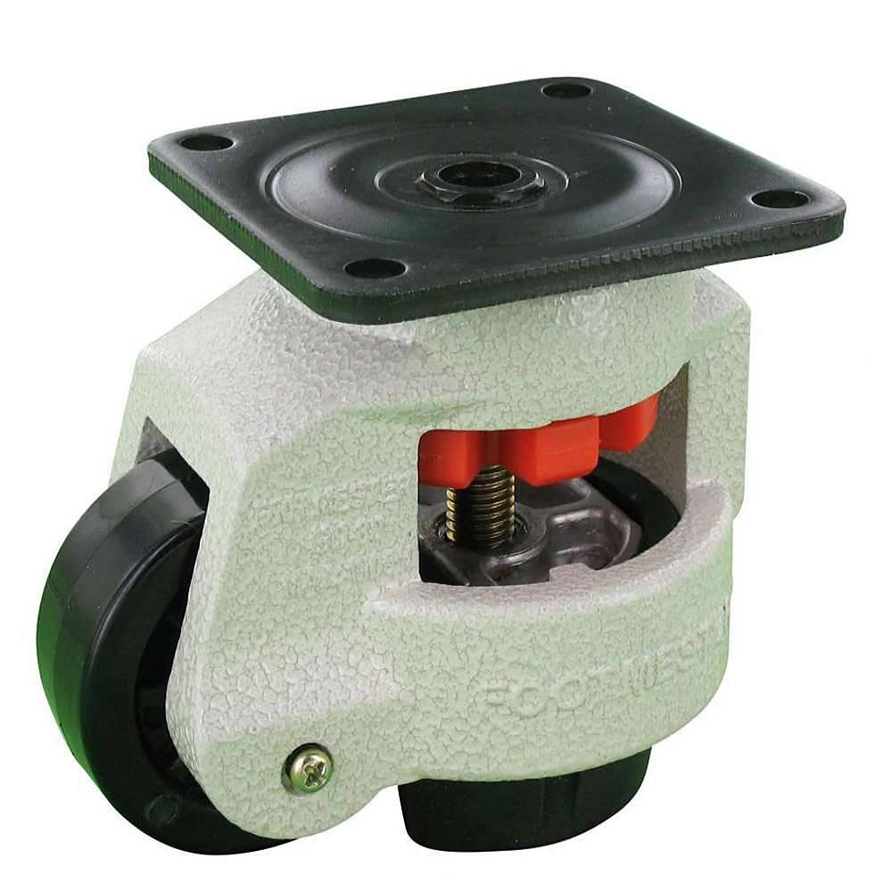 Feststellrolle - Polyamidrad - Gleitlager - Rad-Ø 63 mm - Bauhöhe 103 bis 117 mm - Tragkraft 500 kg