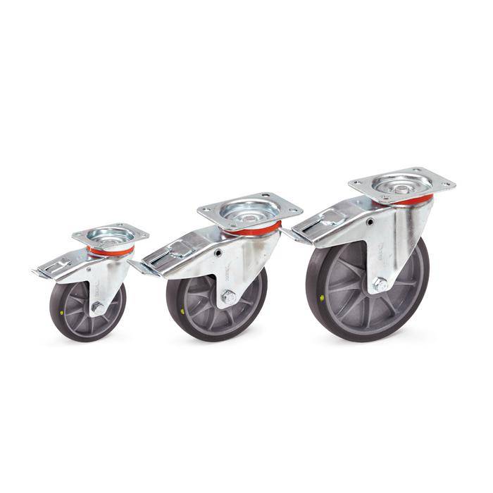Lenkrolle - Thermoplastrad EL - Rad-Ø 125 mm - Bauhöhe 165 mm - Tragkraft 135 kg
