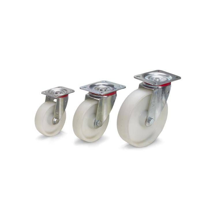 Lenkrolle - Polyamidrad - Rad-Ø 125 mm - Bauhöhe 165 mm - Tragkraft 200 kg