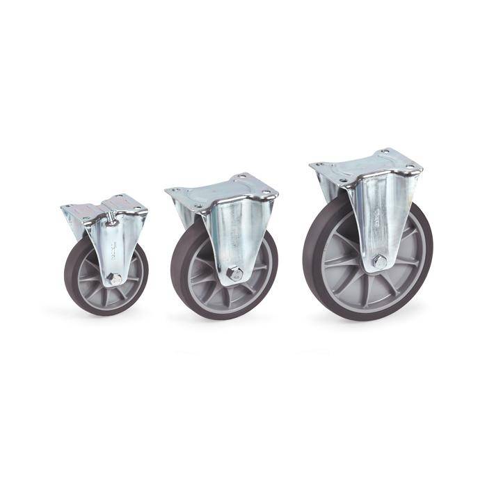 Bockrolle - Thermoplastrad - Rad-Ø 125 mm - Bauhöhe 165 mm - Tragkraft 135 kg