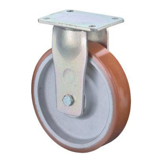 Schwerlast-Bockrolle - Polyurethanrad - Rad-Ø 100 mm - Bauhöhe 150 mm - Tragkraft 295 kg