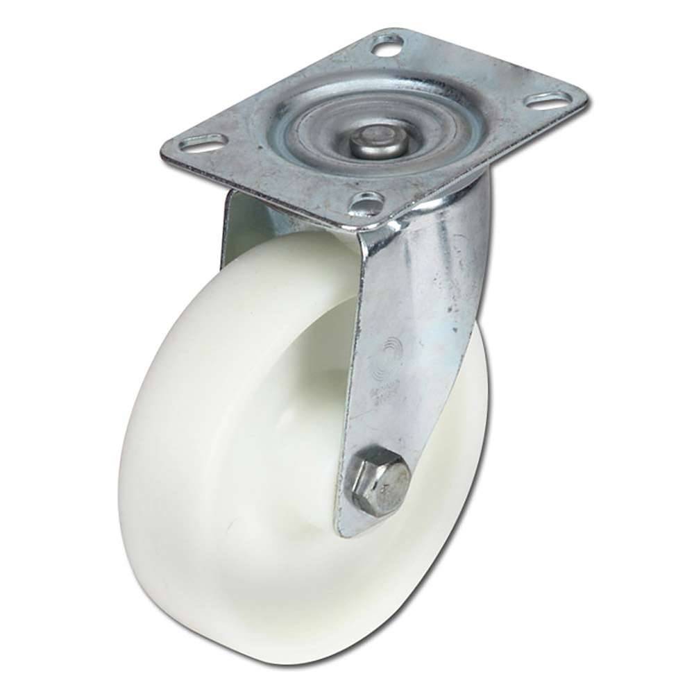 Lenkrolle - Kunststoffrad - Rollenlager - Rad-Ø 100 mm - Bauhöhe 128 mm - Tragkraft 125 kg