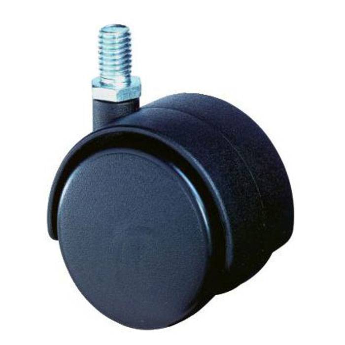 Lenkrolle - Gewindestift M 8 x 15 - Rad-Ø 40 mm - Bauhöhe 49 mm - Tragkraft 40 kg