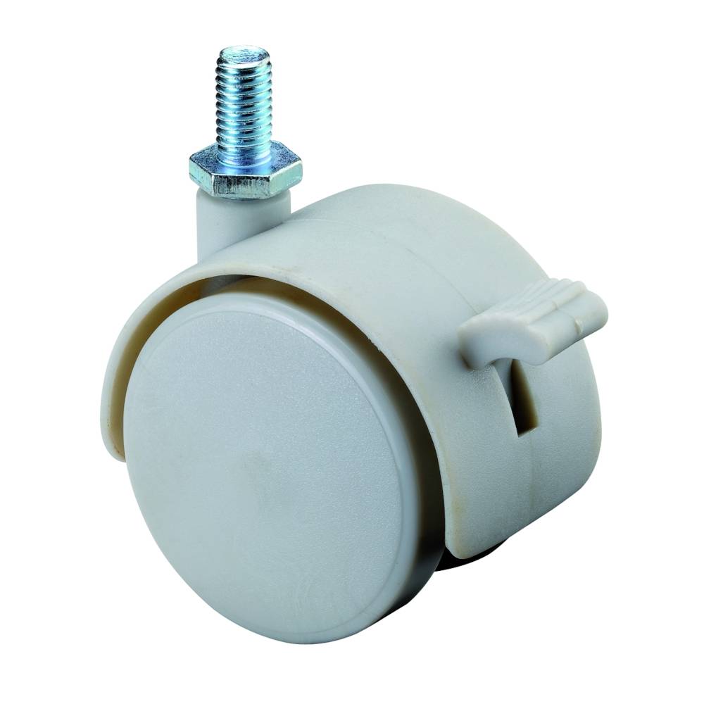 Möbelrolle - mit Gewindestift - Rad-Ø 50 mm - Bauhöhe 60 mm - Tragkraft 50 kg