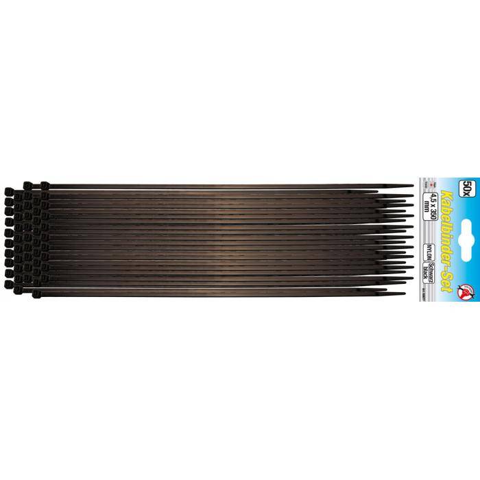 Kabelbinder-Satz - 4,5 mm x 350 mm - schwarz - 50-tlg.