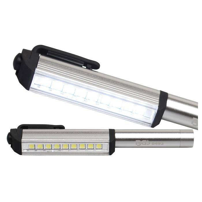 LED-Stift - mit 9 LEDs - im Aluminium-Gehäuse - Maße 158 x 22 x 25 mm