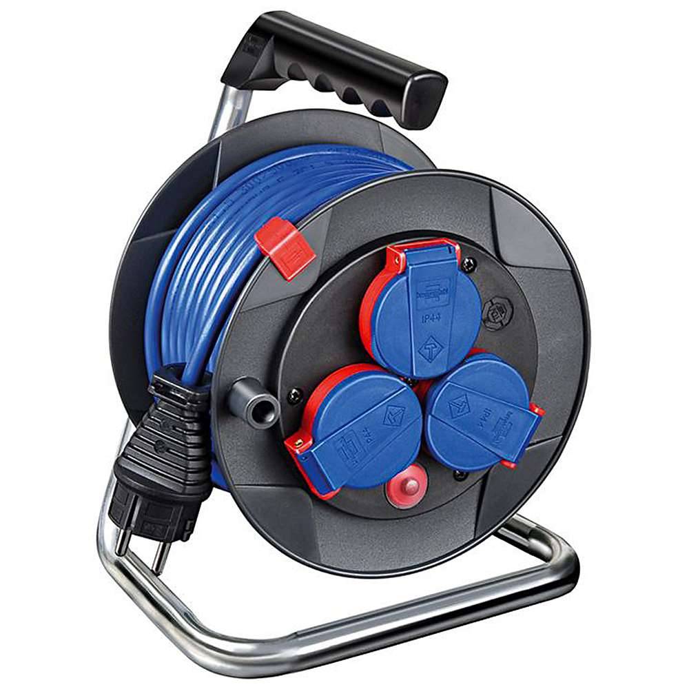 Kabeltrommel Garant® Kompakt - blau - Trommel-Ø 180 mm - 15 m