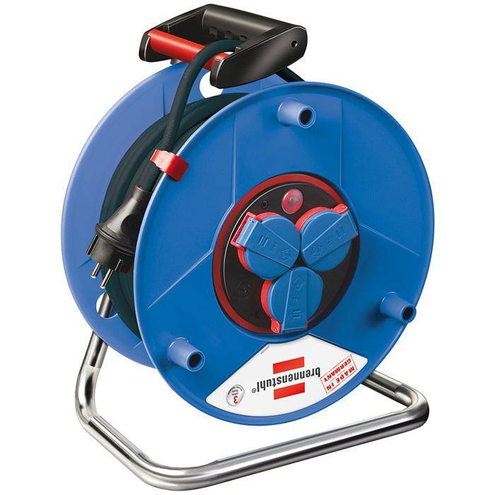 Garant® Bretec® IP 44 Gewerbe-/Baustellen-Kabeltrommel - H07RN-F 3G1,5 - 25 m - schwarz . Trommel-Ø 240 mm