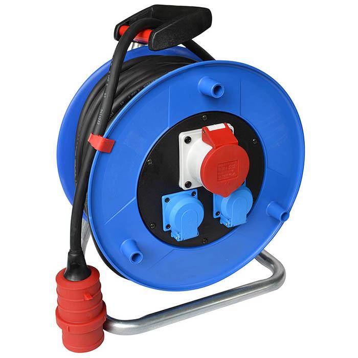 Garant® CEE 1 IP 44 Industrie/Baustellen-Kabeltrommel - 30 m - H07RN-F 5G2,5 - 400 V/16 A - Trommel-Ø 320 mm