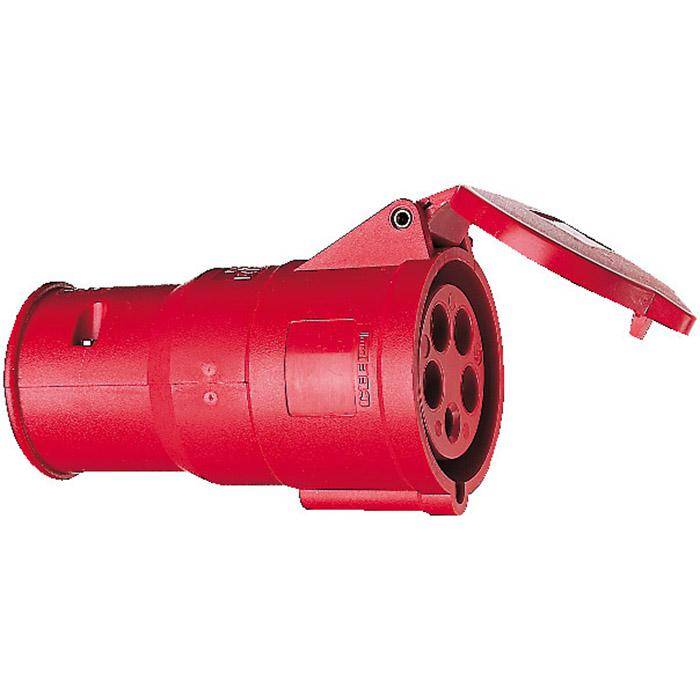 CEE-Kupplung - 400 V - 32 A - 5-polig - IP 44 - rot