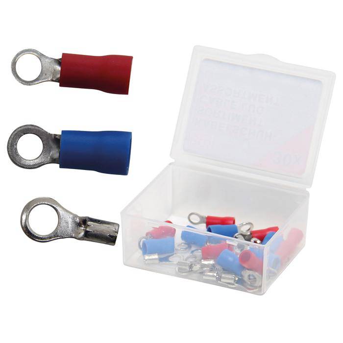 Kabelschuh-Sortiment - in Kunststoffbox - 30-tlg.