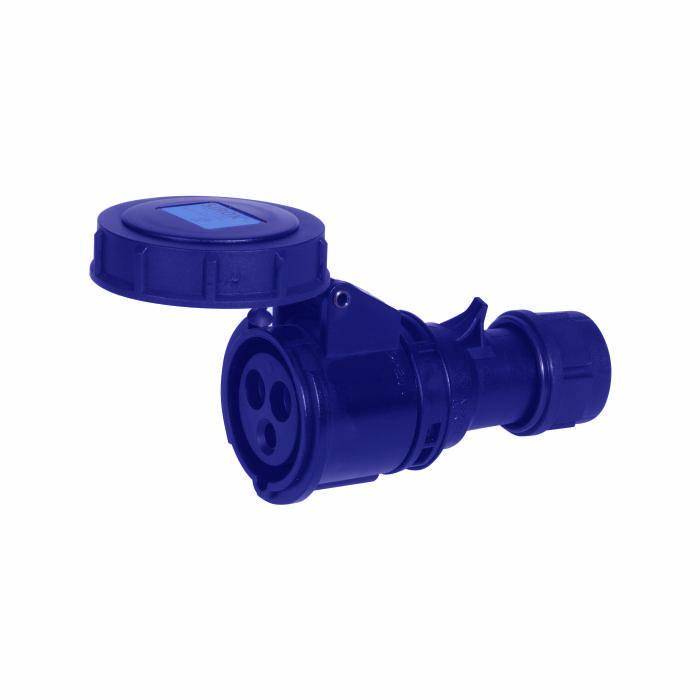 SIROX® CEE-Kupplung - 3-polig - Nennspannung 230 V - Nennstrom 16 A - Schutzart IP 67 - Gewicht 0,174 kg - blau