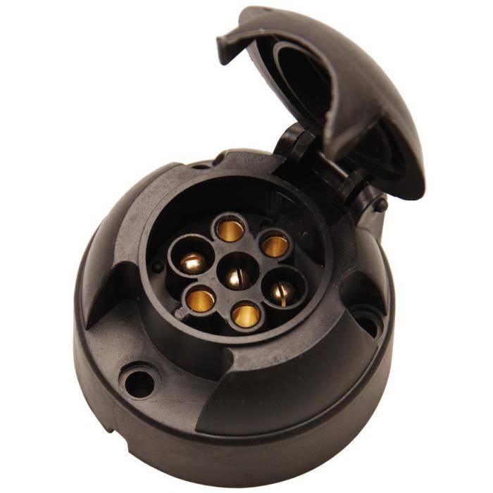 Anhänger-Buchse - mit Schutzkappe - 7-polig