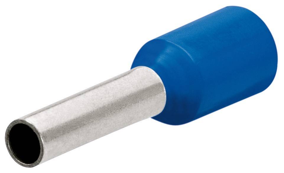 Eine Nahaufnahme eines silbernen Metallstabes, der teilweise von einer blauen Plastikummantelung bedeckt ist, höchstwahrscheinlich Teil eines Werkzeugs oder einer elektronischen Komponente.