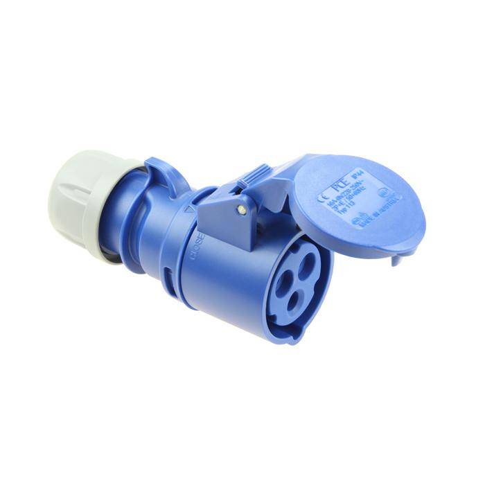 CEE-Kupplungsdose "Turbo Shark" - 3-Polig - 6h - 16 A - 230 V - IP44