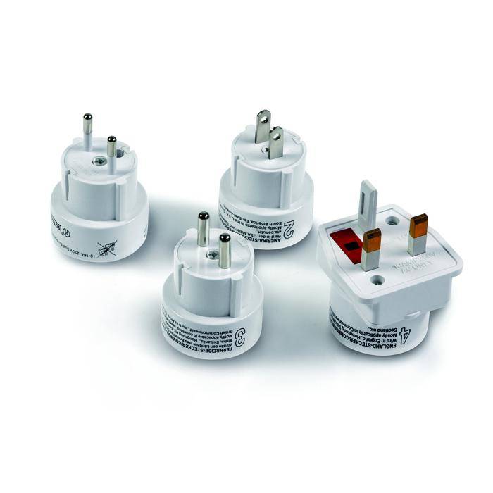 Adapter-Set für Netzteile - mit EU-, GB- und US-Stecker