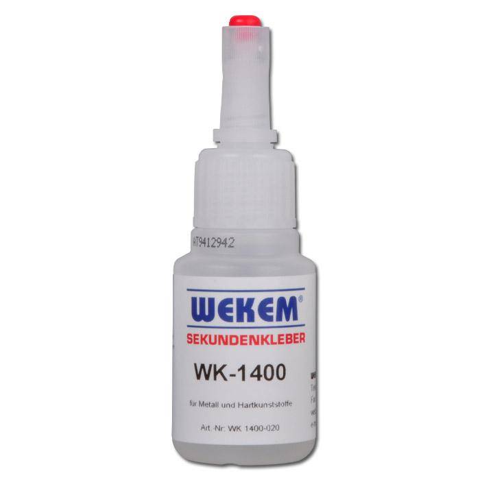 Sekundenkleber - hohes Spaltfüllvermögen -"WK 1400-020" - Beschreibung WK 1400-020 Sekundenkleber - Inhalt 20 g