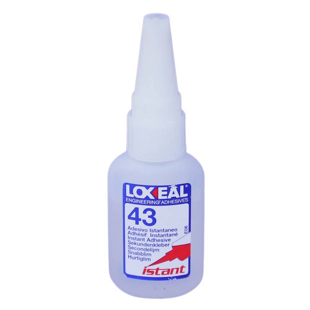 Sekundenkleber LOXEAL instant 43 - universal - für Gummi Kunststoff, Keramik, Holz - Bezeichnung 43-050 - Inhalt 50g