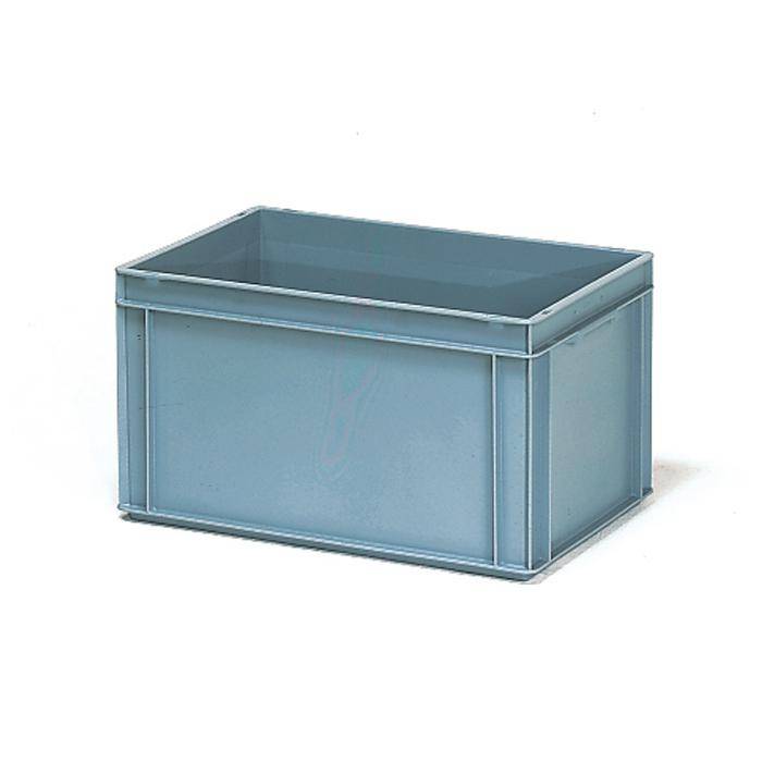 Kunststoffkasten - 60 l - Farbe grau - Außenmaße LxBxH: 600 x 400 x 325 mm - Innenmaße LxBxH: 558x358x320 mm