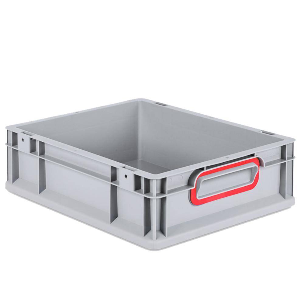 Eurobehälter ProfiPlus EuroBox 412 - mit geschlossenen Griffen - Außenmaße (B x T x H) - 400 x 300 x 120 mm