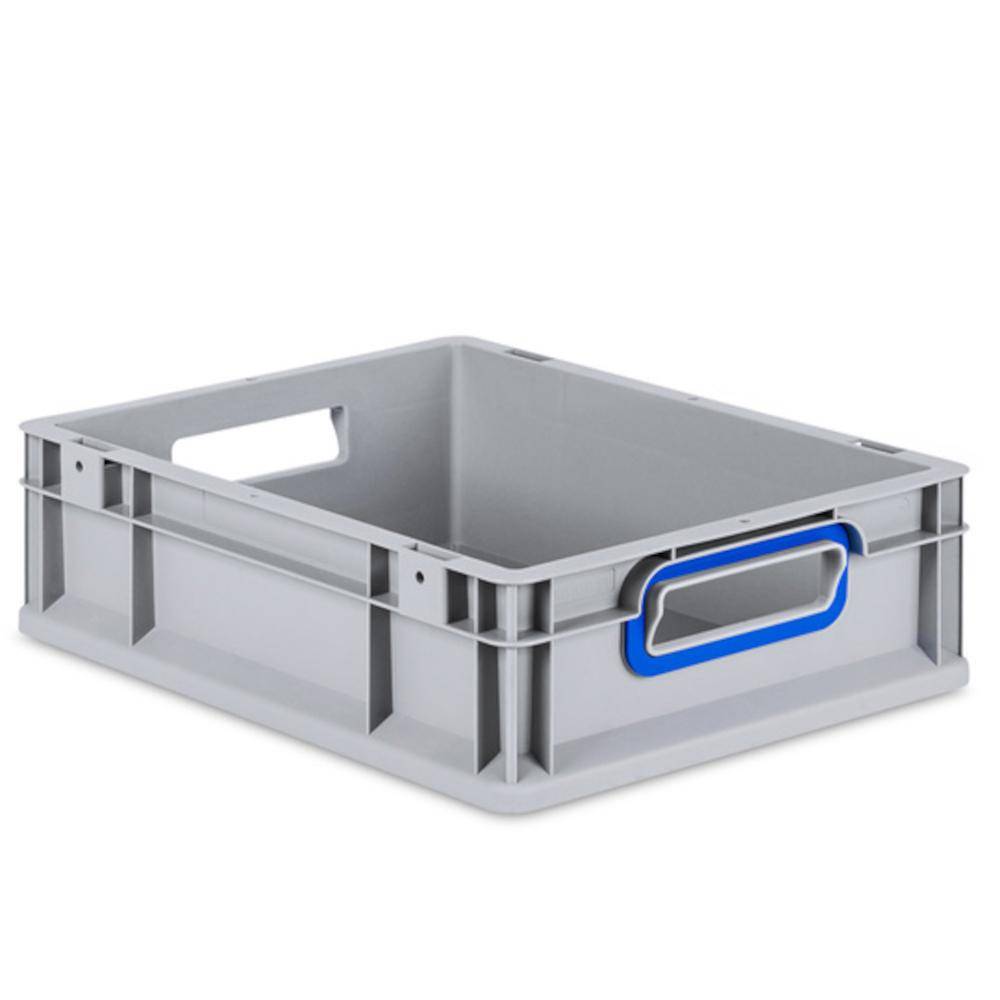 Eurobehälter ProfiPlus EuroBox 412 - mit offenen Griffen - Außenmaße (B x T x H) 400 x 300 x 120 mm