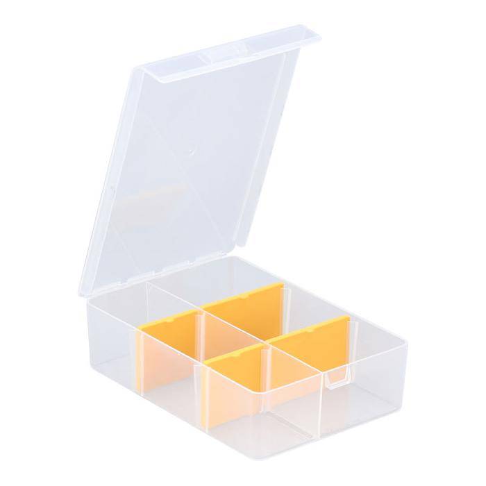 Sortimentskasten EuroPlus Basic 11/2-4 - mit zwei bis sechs Fächern - Außenmaße (B x T x H) 175 x 120 x 44 mm