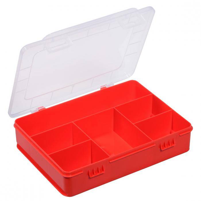 Sortimentskasten EuroPlus Basic 18/6 - mit sechs Fächern - Außenmaße (B x T x H) 180 x 150 x 40 mm