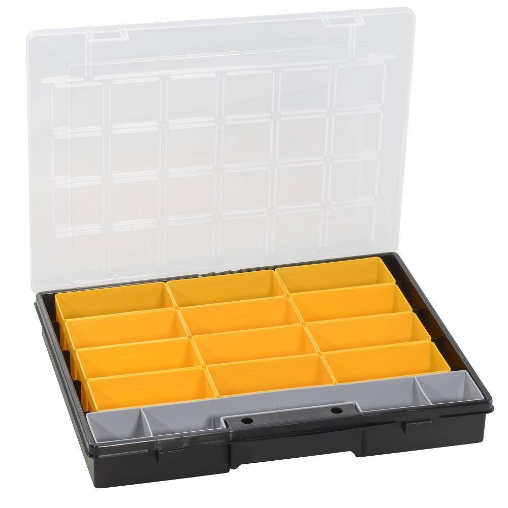 Sortimentskasten EuroPlus Flex 37-15 - mit 15 Einsatzboxen - Außenmaße (BxTxH) 370 x 295 x 55 mm