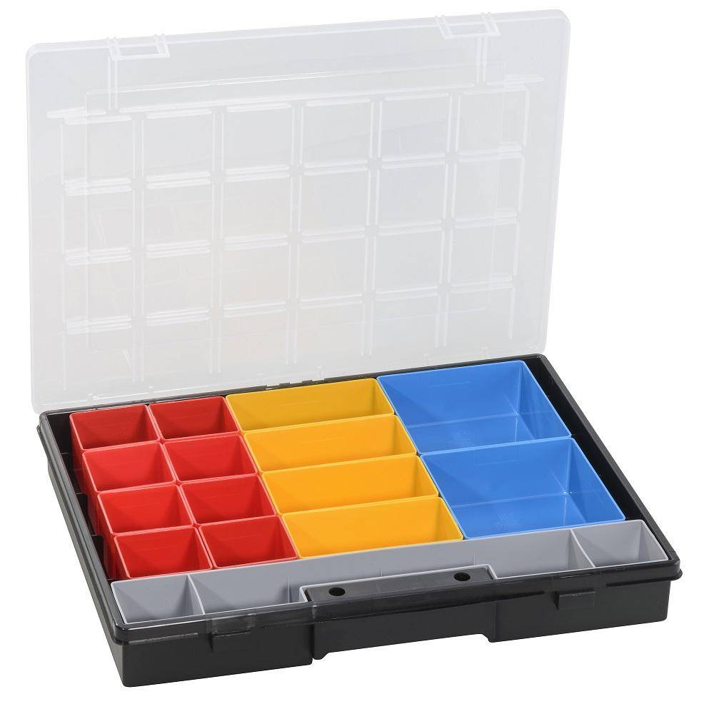 Sortimentskasten EuroPlus Flex 37-17 - mit 17 Einsatzboxen - Außenmaße (BxTxH) 370 x 295 x 55 mm
