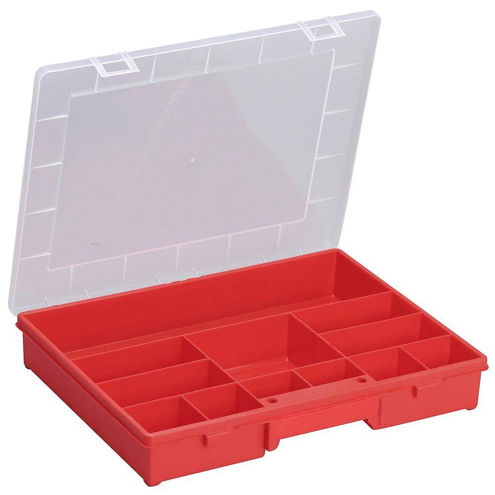 Sortimentskasten EuroPlus Basic 37/12 - mit 12 festen Fächern - Außenmaße (BxTxH) 370 x 295 x 60 mm