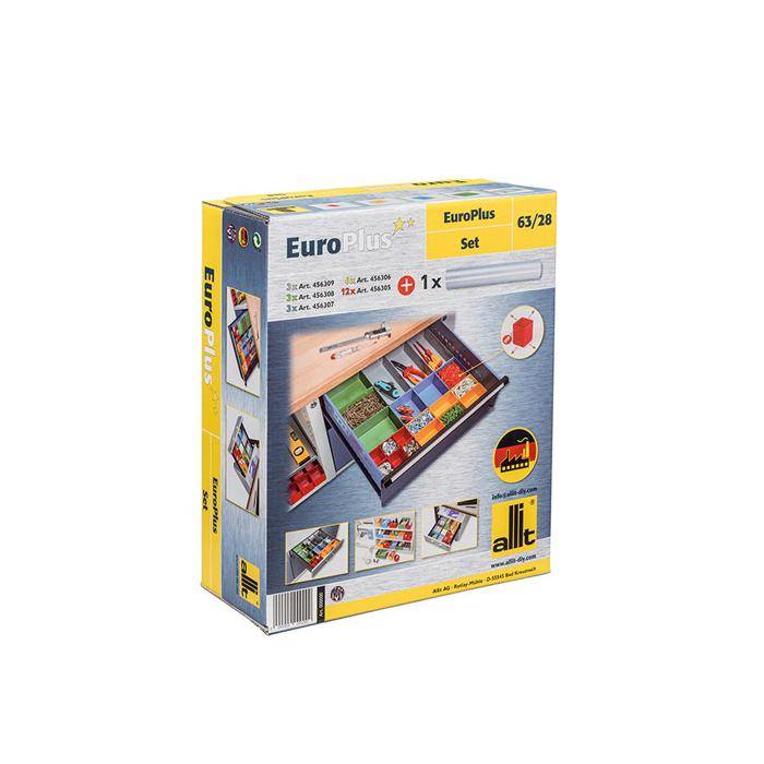 Ersatzboxen-Set EuroPlus Set 63/22 - mit 21 Einsatzboxen und einer Anti-Rutschmatte