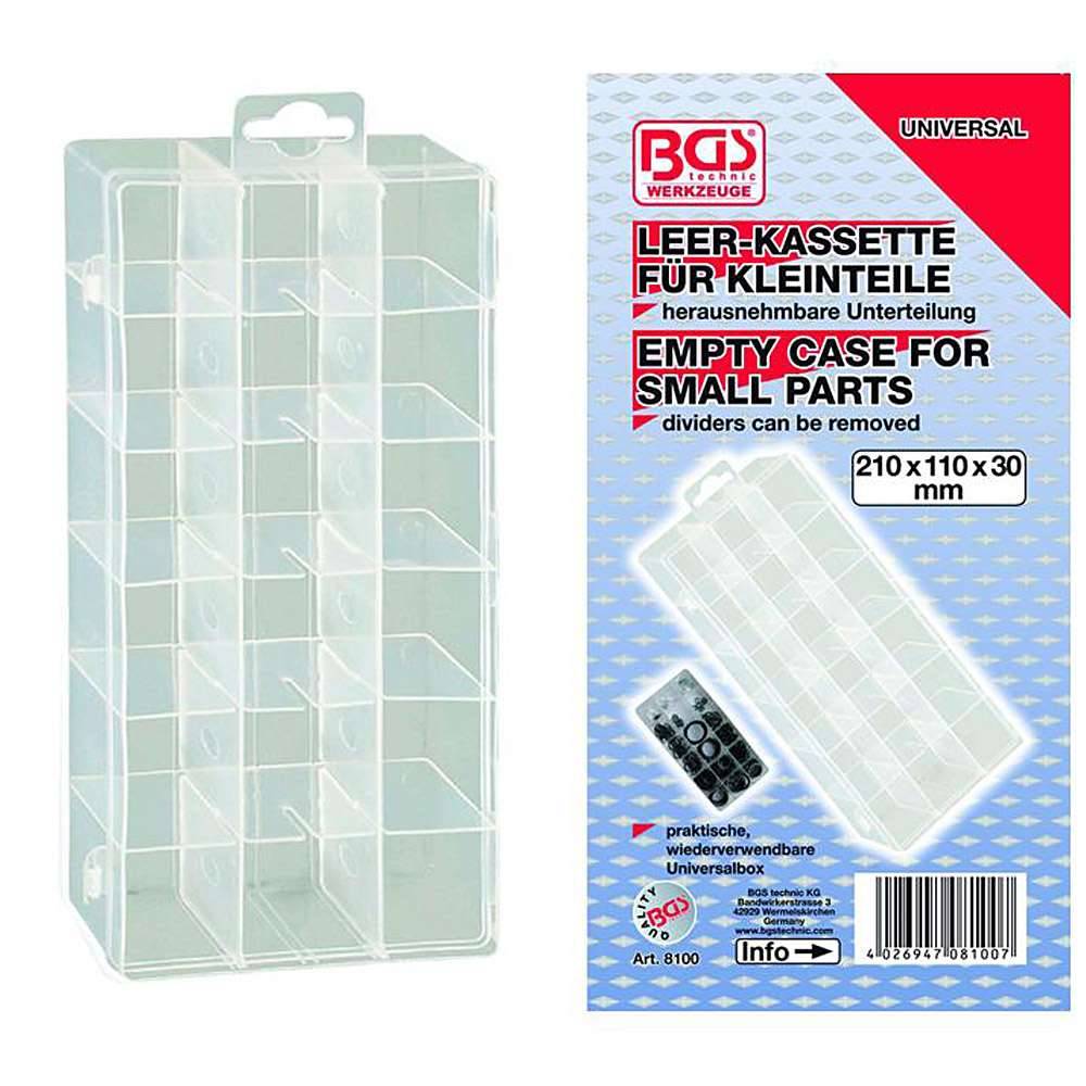 Sortimentskasten - für Kleinteile - 210 x 110 x 30 mm