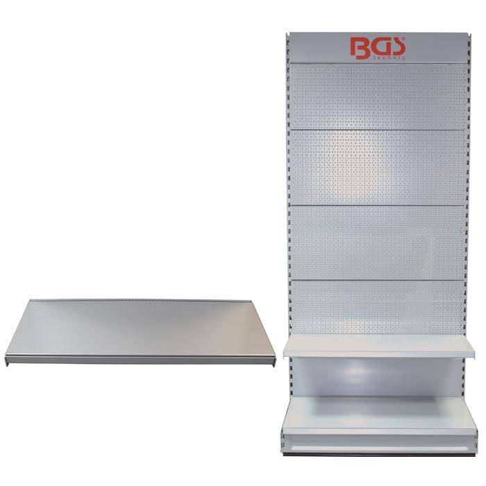 Zusatzboden - für Verkaufswand BGS - silber lackiert