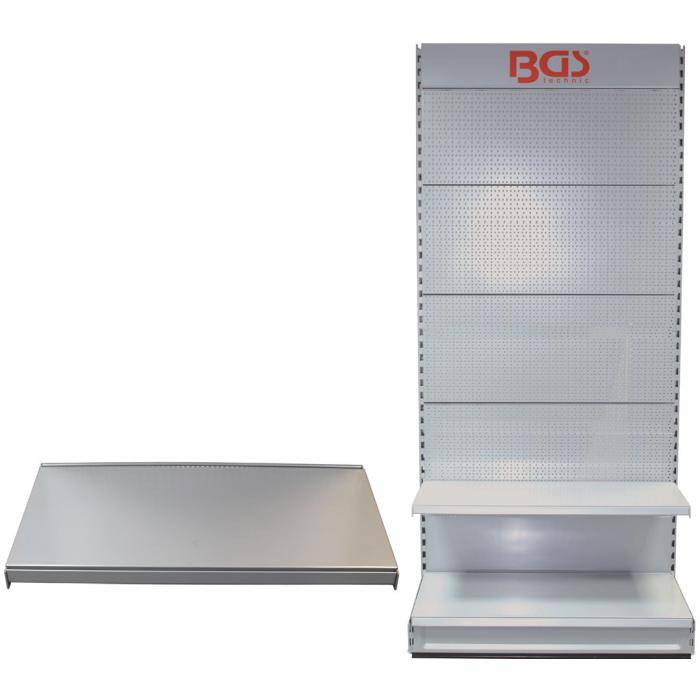 Boden - für Ausstellungswand BGS - 100 x 47 cm - silber lackiert