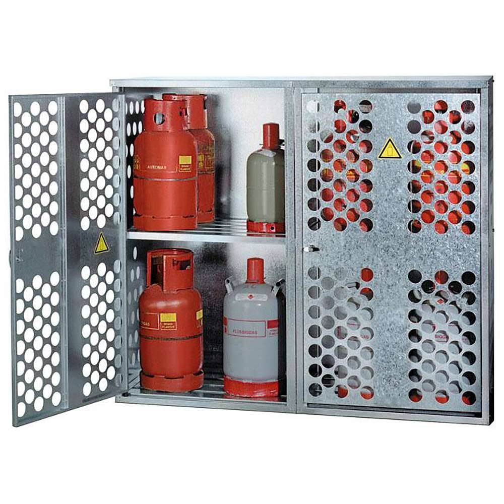 Flüssiggasflaschen- schrank - diverse Lagervolumina 9x33kg, 20x11kg oder 36x5kg