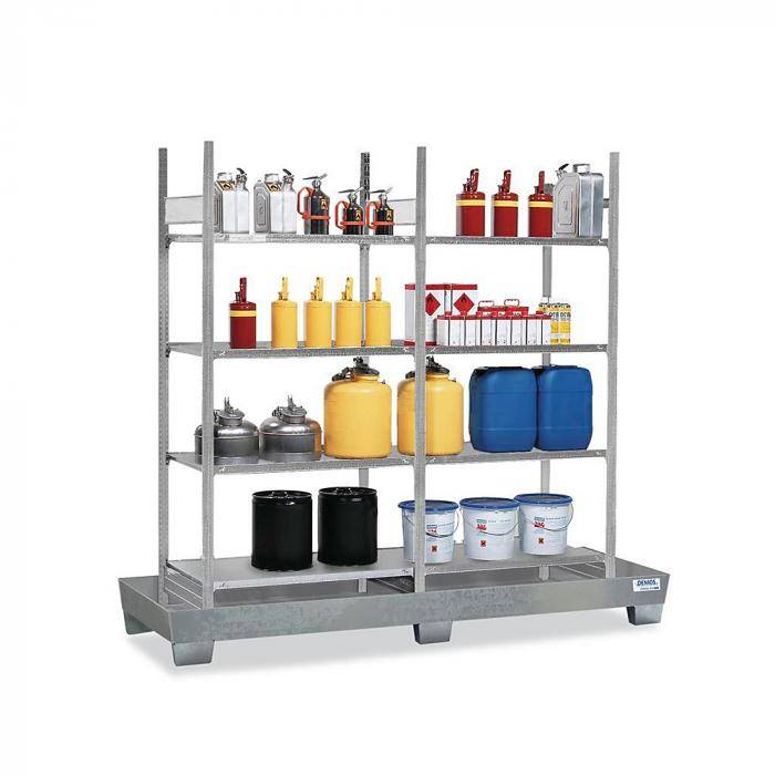 Regalpalette Typ RPF 2060 - verzinkte Auffangwanne - 8 verzinkte Fachböden