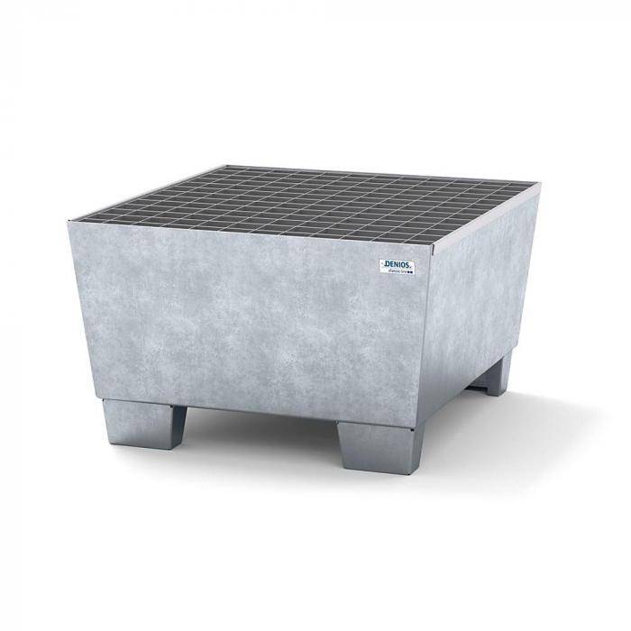 Auffangwanne classic-line - Stahl verzinkt - unterfahrbar - Gitterrost - für 1 Fass