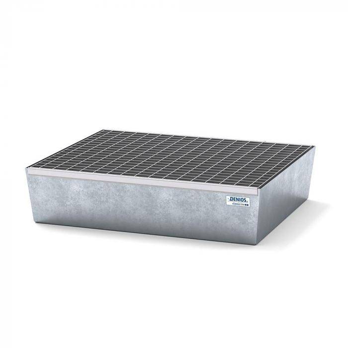 Auffangwanne classic-line - Stahl verzinkt - Gitterrost - für 2 Fässer