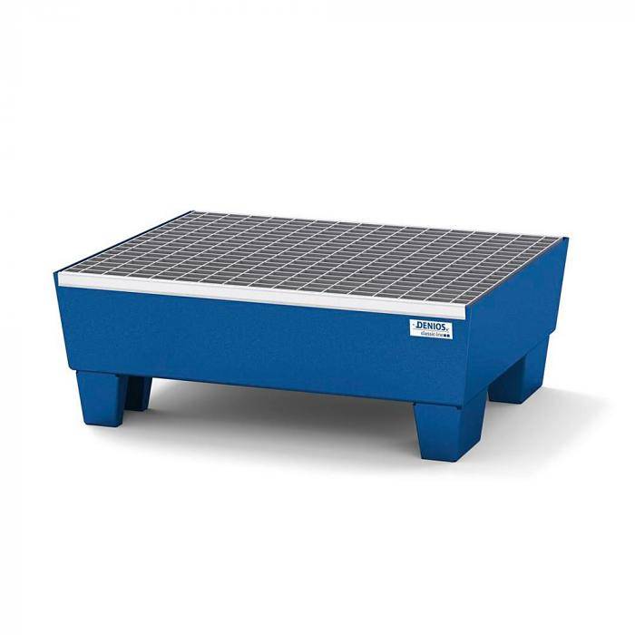 Auffangwanne classic-line - Stahl lackiert - unterfahrbar - Gitterrost - für 2 Fässer