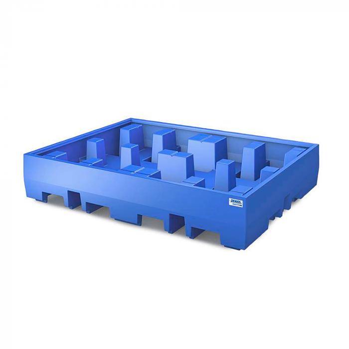 Auffangwanne PolySafe ECO - PE - ohne Gitterrost - für 4 Fässer á 200 L auf 2 Europaletten
