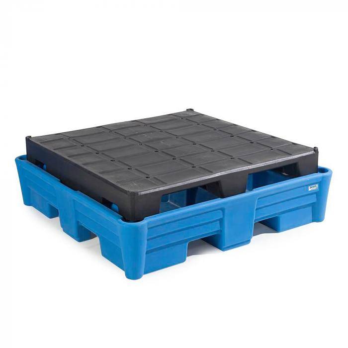 Auffangwanne classic-line - Polyethylen (PE) - für 4 Fässer - mit PE-Palette