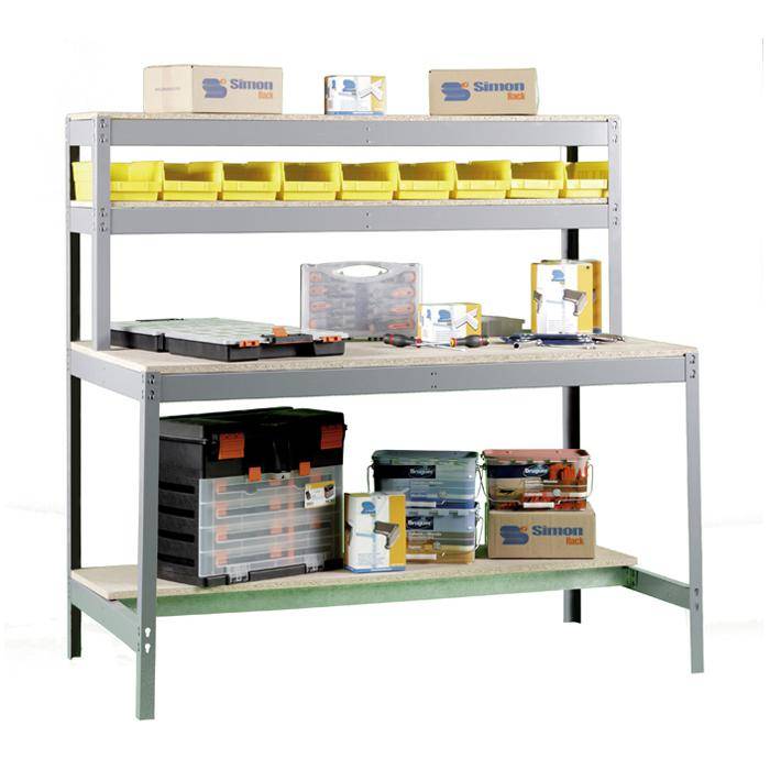 Werkbank BT-1 - 1440 x 900 x 750 mm - Farbe grau - Arbeitsplatte MDF - Tragkraft 600 kg