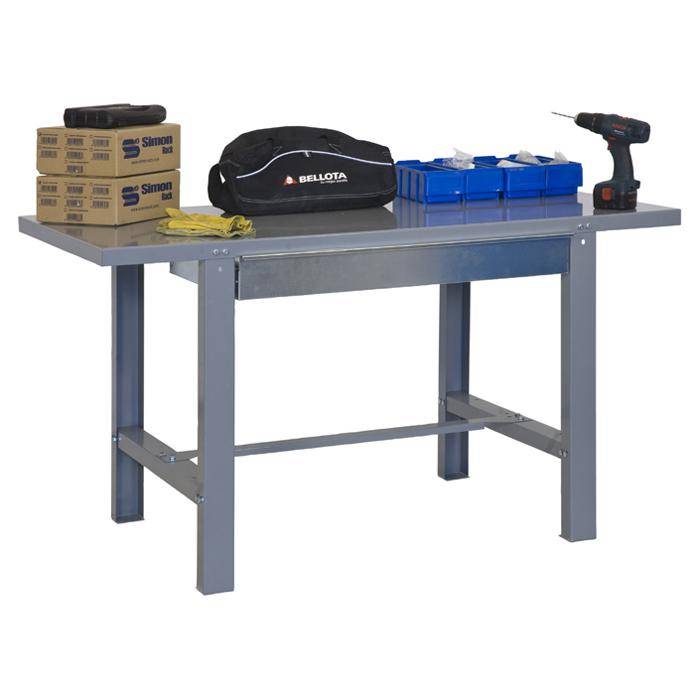 Werkbank BT-6 Box Metallic - 830 x 1200 x 730 mm - Frabe grau - mit Schublade