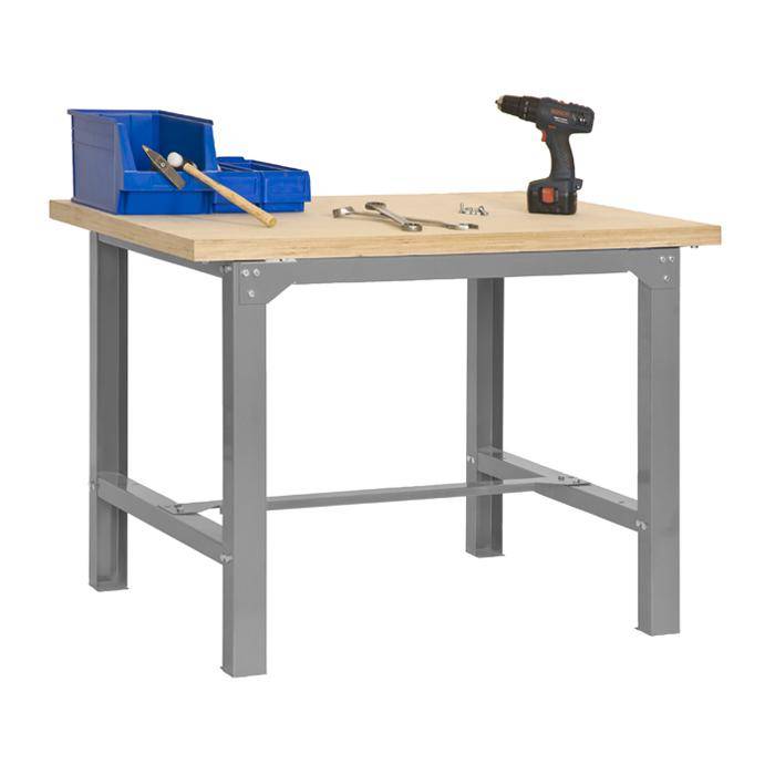 Werkbank BT-6 Plywood - 865 x 1200 x 750 mm - Farbe grau - Tragkraft 800 kg - Arbeitsplatte MDF