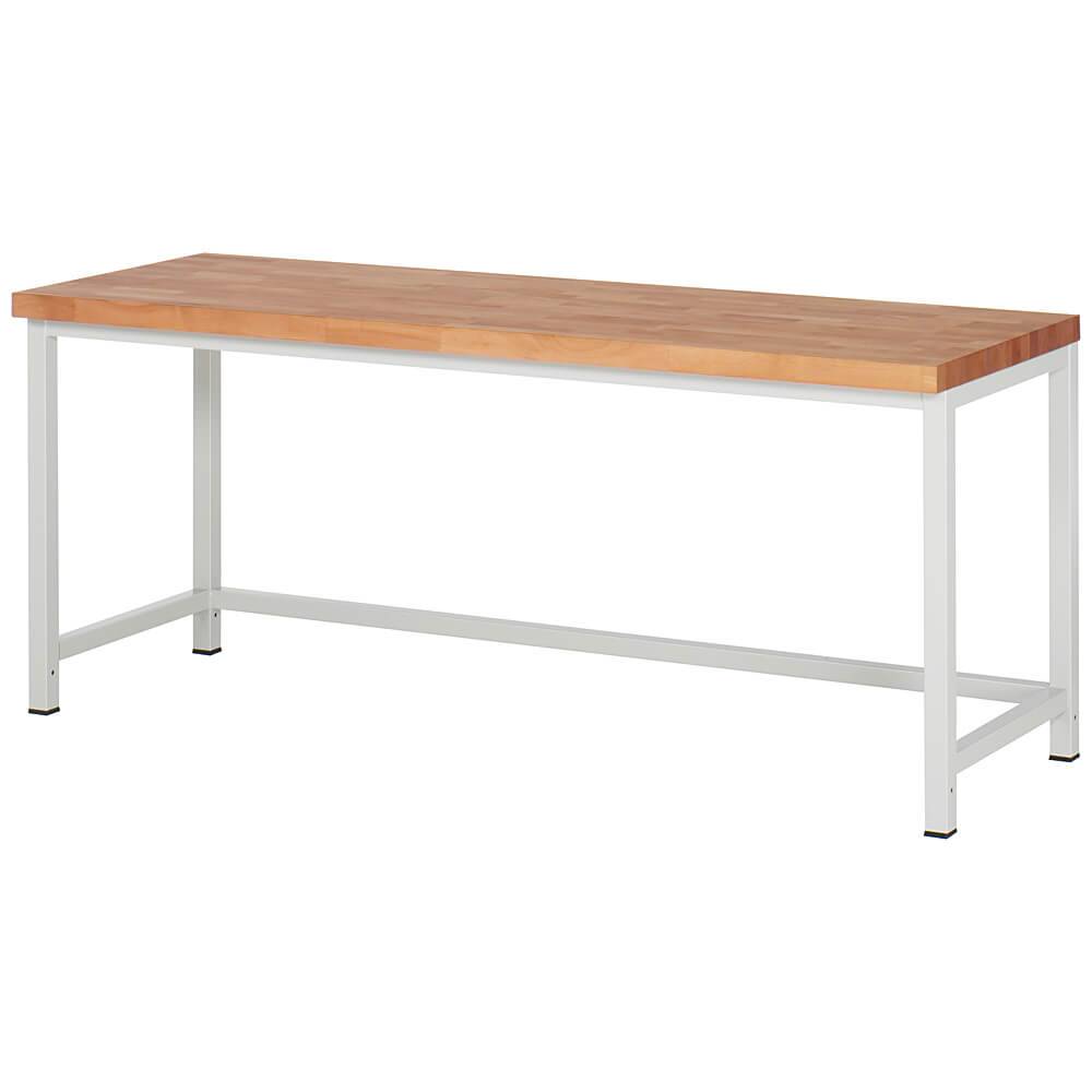 Werkbank Serie Basic-8- Modell 8000-1 - Breite 2000 mm - Flächenlast max. 1250 kg - Buche Massiv