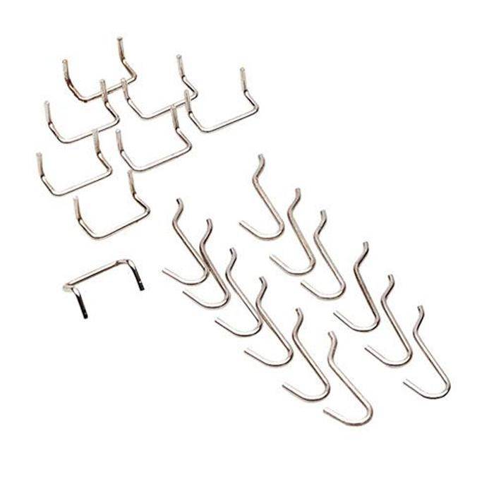 Hakensortiment StorePlus Flex M 20 - 2 Ausführungen - passend für Lochwand StorePlus Flex P und Flex A - 20 Stück